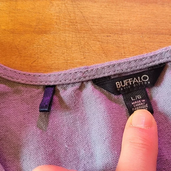 Buffalo V-Neck Button-Front Blue Midi Dress - Picture 4 of 7